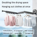 Retractable Wall-Mounted Clothes Drying Rack — Foldable Aluminium, Space-Saving