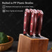 Acacia Wood Universal Knife Block with Removable Bristle Insert