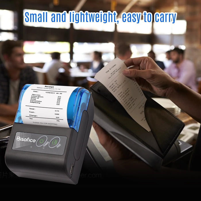 Portable Mini 2-inch Thermal Receipt Printer — Bluetooth & USB, 58mm for Restaurants & Retail