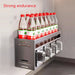 No-drill Wall-mounted Metal Spice Rack — Rust-resistant Kitchen Organizer