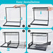 Under-Sink Pull-Out Organiser — 2-Tier Slide-Out Metal Shelf (White or Black)