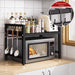 Rustproof Adjustable Kitchen Storage Rack 40–60cm with Hooks — Space‑saving Microwave Shelf