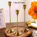 Vintage Elegant Tabletop Candle Holders – Metal & Aluminium, Single or 3‑Piece Sets