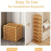 Bamboo Foldable Shoe Rack — Narrow Freestanding Shelf, 4/5/6-Tier for Hallway & Bedroom