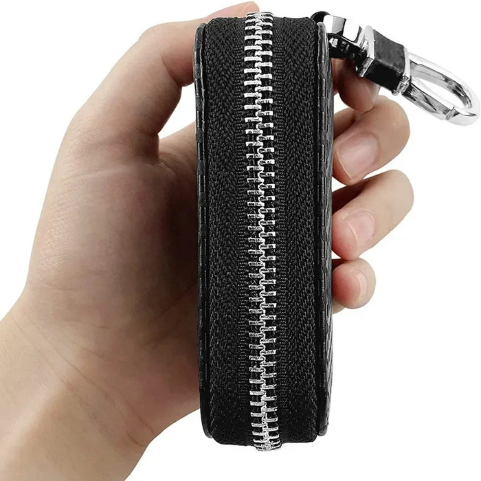 RFID Faraday Key Fob Pouch – PU Leather Signal Blocking Case