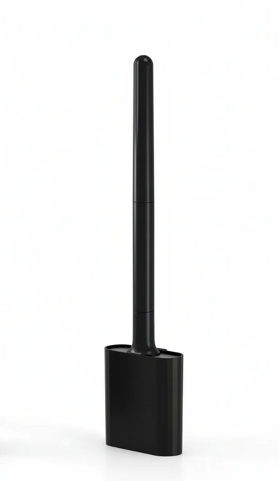 Mini silikon toalettbørste — Avtakbar stang og dryppfri holder