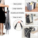 Foldable Laundry Basket with Aluminium Frame & 600D Oxford Fabric — 3‑Grid Large Capacity