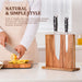 Acacia Wood Magnetic Knife Block – Kitchen Knife Holder with Strong Magnets