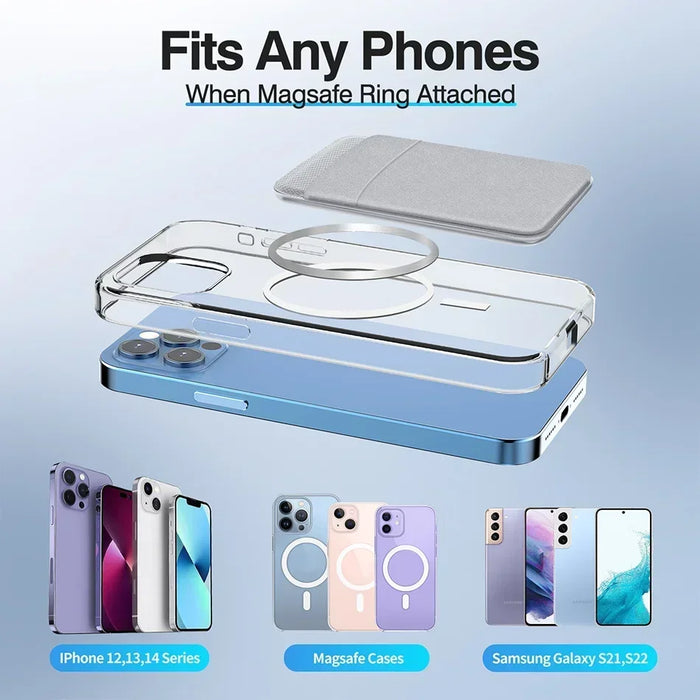 MagSafe Elastic Lycra Phone Card Holder — Fits iPhone 16/15 Pro Max & MagSafe Android