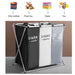 Foldable Waterproof Laundry Hamper — Large Oxford Storage, 1 or 3-Grid Options (Black/Grey)