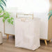 Collapsible Cotton Laundry Hamper with Handles — Large Capacity