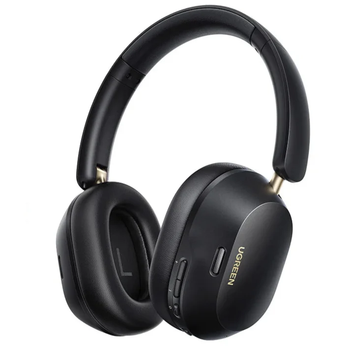UGREEN MAX5C trådløse støjreducerende Bluetooth-hovedtelefoner - 43dB hybrid aktiv støjreduktion, Hi-Res LDAC, 75 timers rumligt lydheadset - Ideel til støjfri og langvarig lydoplevelse.