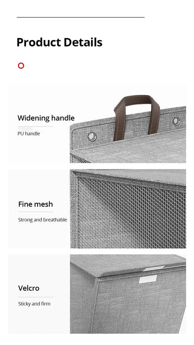 Foldable Adhesive Wall Laundry Hamper – Punch-Free Mesh Basket