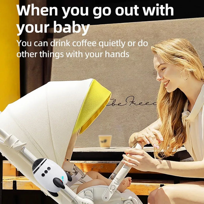 Portable Baby Soother — Bluetooth Sleep Aid & Rocker, USB‑C Rechargeable (White)