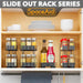 Slide Spice Rack Organizer — 2- or 4-Tier Pull-Out Metal Spice Drawer for Kitchen & Dining