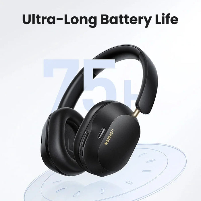 UGREEN MAX5C Wireless Noise Cancelling Bluetooth Headphones - 43dB Hybrid Active Noise Cancellation, Hi-Res LDAC, 75H Spatial Audio Headset Earphones - Ideal for Noise-Free and Long-Lasting Audio Experience.