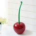 Cherry-Shaped Toilet Brush & Holder — Wine Red, Thick Head, Anti-Slip Handle