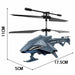 Alloy Shark RC Helicopter - 2.5CH, USB Charging, Intelligent Induction, RTF, Lights - Perfect Toy for Kids and Enthusiasts - Shopsta EU