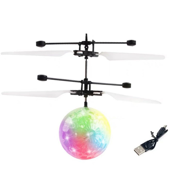 Mini Gesture Sensing Helicopter - Levitation Flying LED Light Crystal Ball RC Kids Toys - Perfect Gift for Children's Entertainment and Fun - Shopsta EU