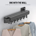 Retractable Wall-Mounted Folding Clothes Hanger — Aluminium, Indoor & Outdoor
