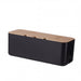 Cable Management Box with Bamboo Cover — Hide Power Strips & Desk Wires