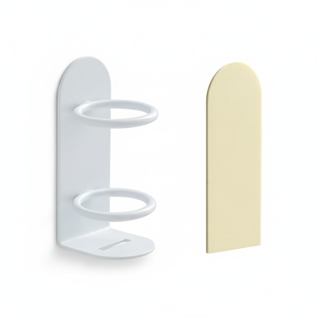 Adhesive Wall-Mounted Electric Toothbrush Holder — Steel, No-Drill