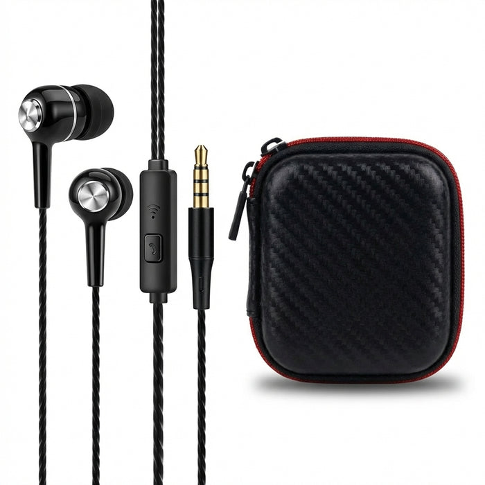 3.5mm Wired In‑Ear Earphones with Microphone — HIFI Bass Stereo