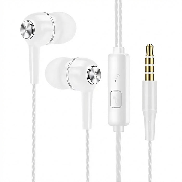 3.5mm Wired In‑Ear Earphones with Microphone — HIFI Bass Stereo