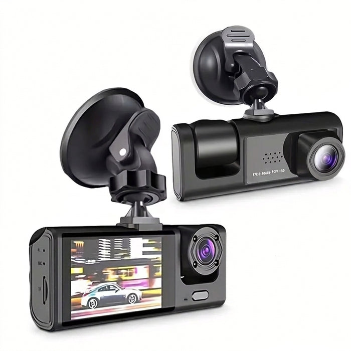 Dashcam 1080p with IR Night Vision, 2" IPS Screen, Loop Recording — 2 or 3 Camera DVR