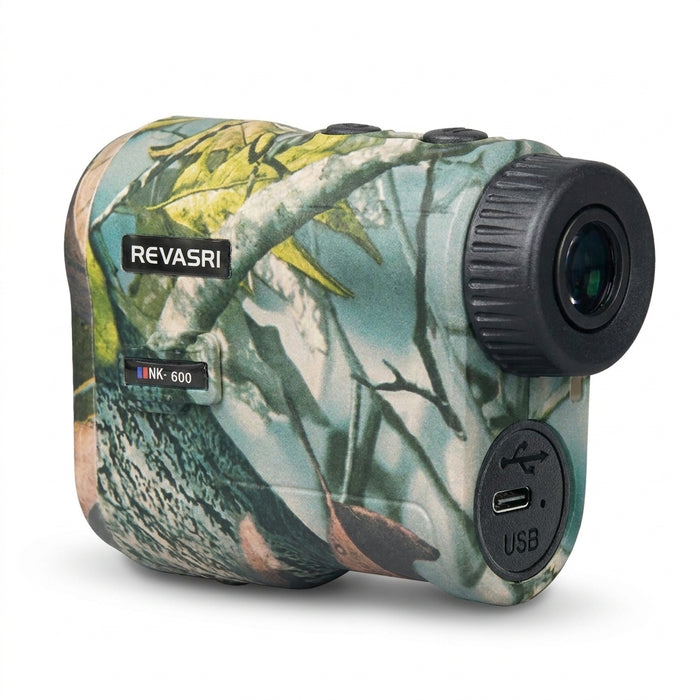 Golf Laser Rangefinder with Slope & Flag Lock — 6x Magnification, Type‑C Recharge (600/1000m)