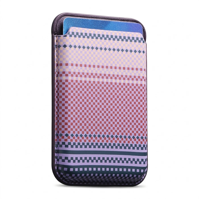 Carbon-fibre Texture MagSafe Wallet Card Holder for iPhone 12–17 (incl. Pro Max)