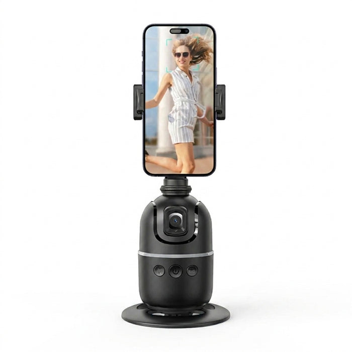 P03 AI 360° Face‑Tracking Selfie Gimbal with Light — Universal Smartphone Stabiliser
