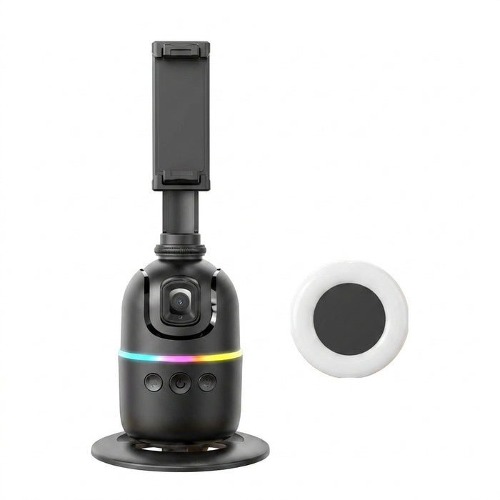 P03 AI 360° Face‑Tracking Selfie Gimbal with Light — Universal Smartphone Stabiliser