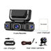4‑Channel 1080p Wi‑Fi Dash Cam — Front, Rear, Left & Right with 24‑Hour Parking Monitor