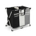 Foldable Laundry Basket with Aluminium Frame & 600D Oxford Fabric — 3‑Grid Large Capacity