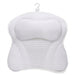 Bath Pillow for Neck & Back Support with Strong Suction Cups — Soft Spa Cushion (White)