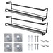 Metal Kitchen Hanging Racks 2-Pack — Wall-Mounted Single-Layer Spice Shelves