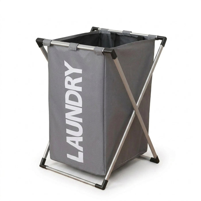 Foldable Waterproof Laundry Hamper — Large Oxford Storage, 1 or 3-Grid Options (Black/Grey)