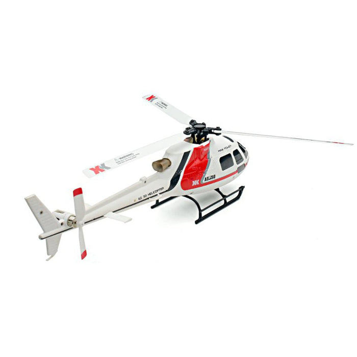 XK K123 AS350 - 6CH Brushless RC Helicopter, 3D6G System, FUTABA S-FHSS Compatible, 4PCS 3.7V 500mAh Lipo Battery - Perfect for Scale Flight Enthusiasts - Shopsta EU